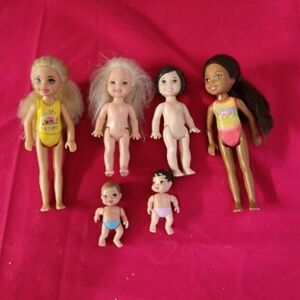 VINTAGE DOLL BARBIE SISTER KELLY STYLE SIZE LOT 4 INCH TALL